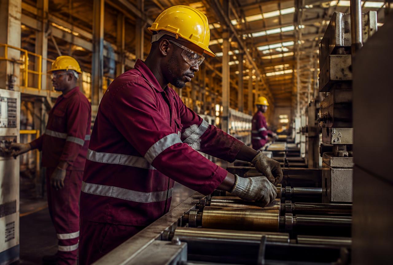 Loss assessor inspecting an industrial site in Kenya